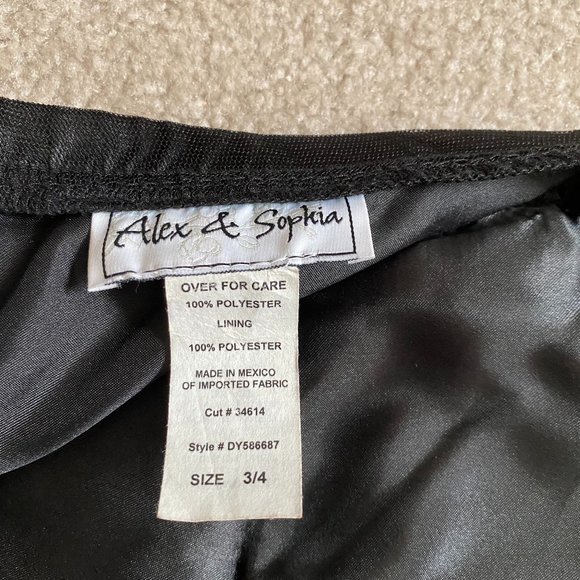 Halter Top Embellished Black and White Gown - Picture 12 of 13